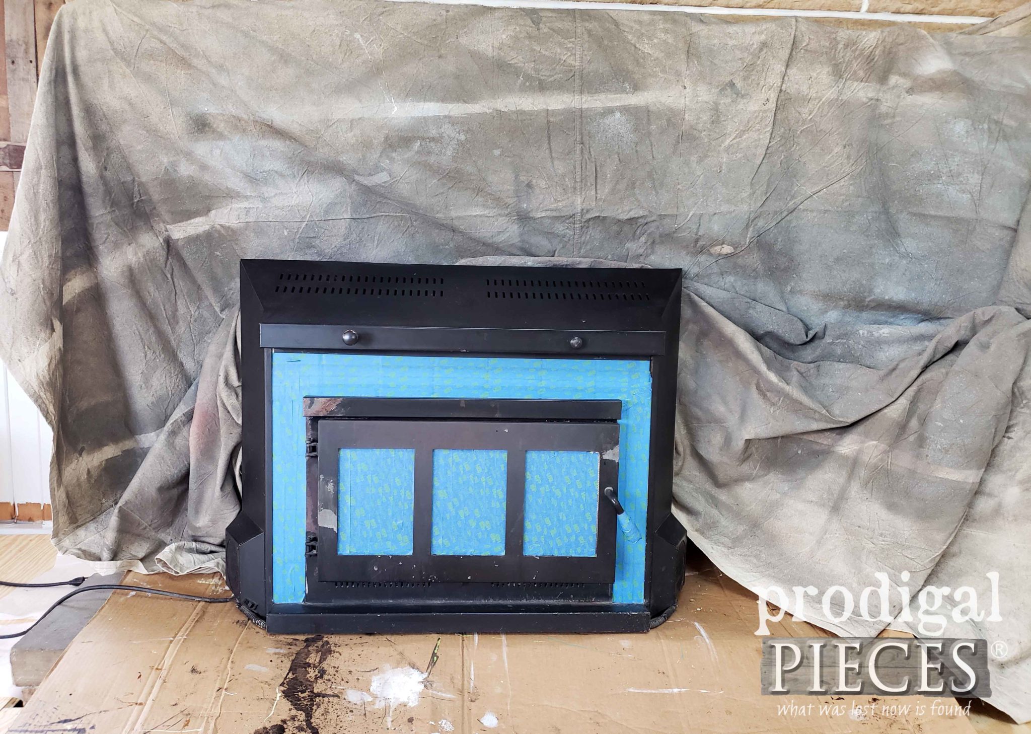 How to Prep and Clean a Fireplace Insert for Painting | prodigalpieces.com