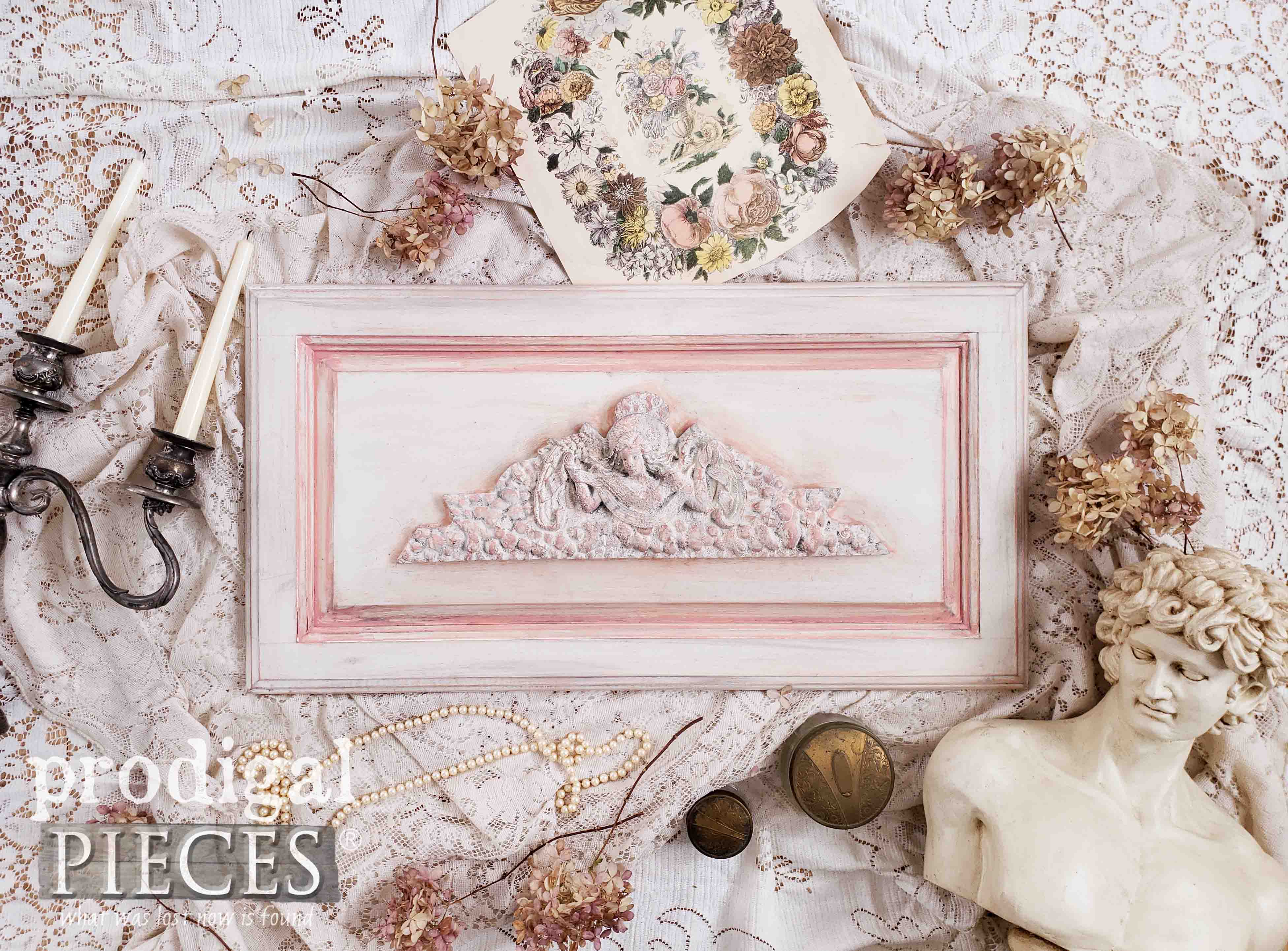 Vintage French Relief Wall Art Created with Upcycled Thrift Store Finds by Larissa of Prodigal Pieces | prodigalpieces.com #prodigalpieces #diy #handmade #home #shopping #homedecor #shabbychic #homedecorideas #videos