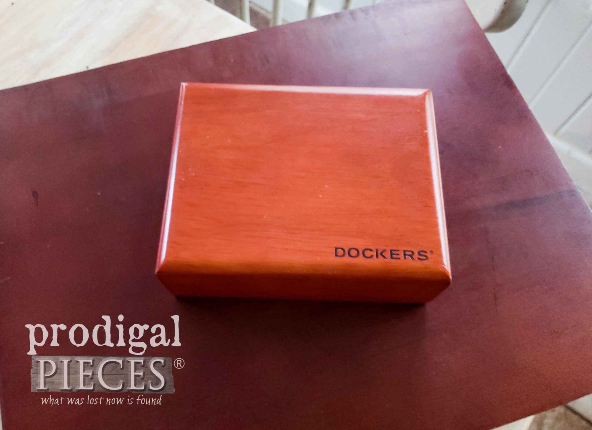 Wooden Dockers Watch Box Before Thrifty Makeover by Prodigal Pieces | prodigalpieces.com