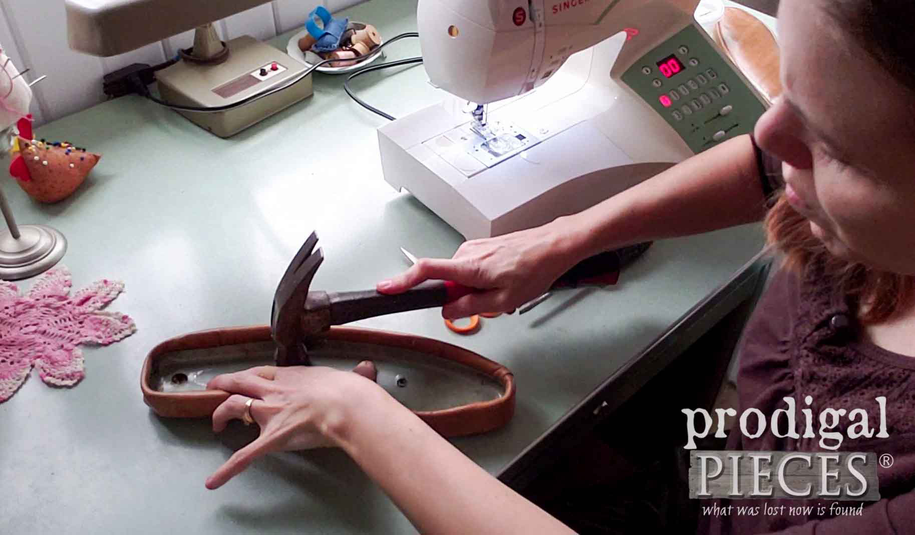 Assembling Vintage Industrial Office Chair Arm with Leather Upholstery | prodigalpieces.com