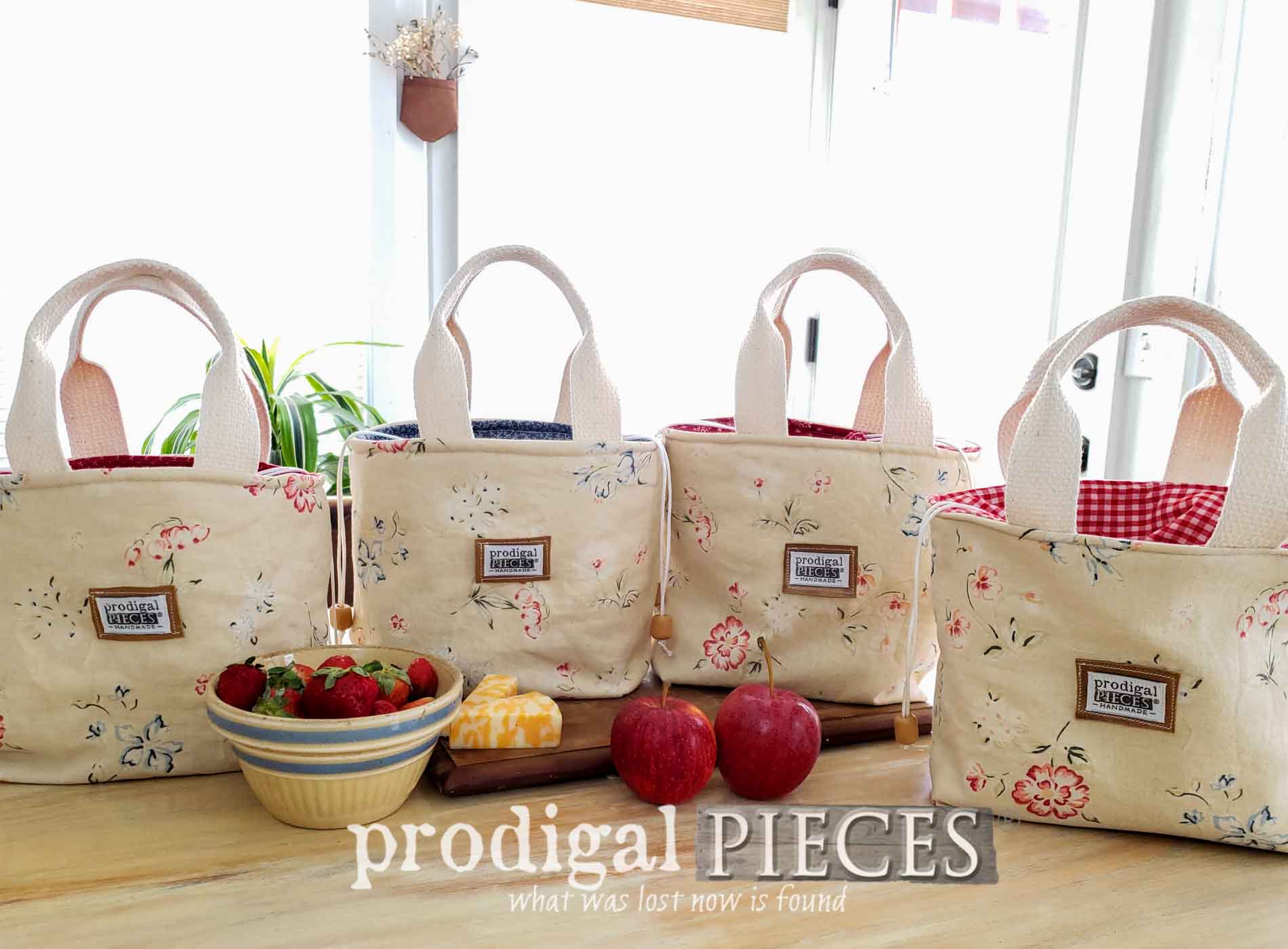 Featured DIY Insulated Lunch Bag from Upcycled Linen Skirts by Larissa of Prodigal Pieces | prodigalpieces.com #prodigalpieces #diy #handmade #fashion #sewing #home #accessories