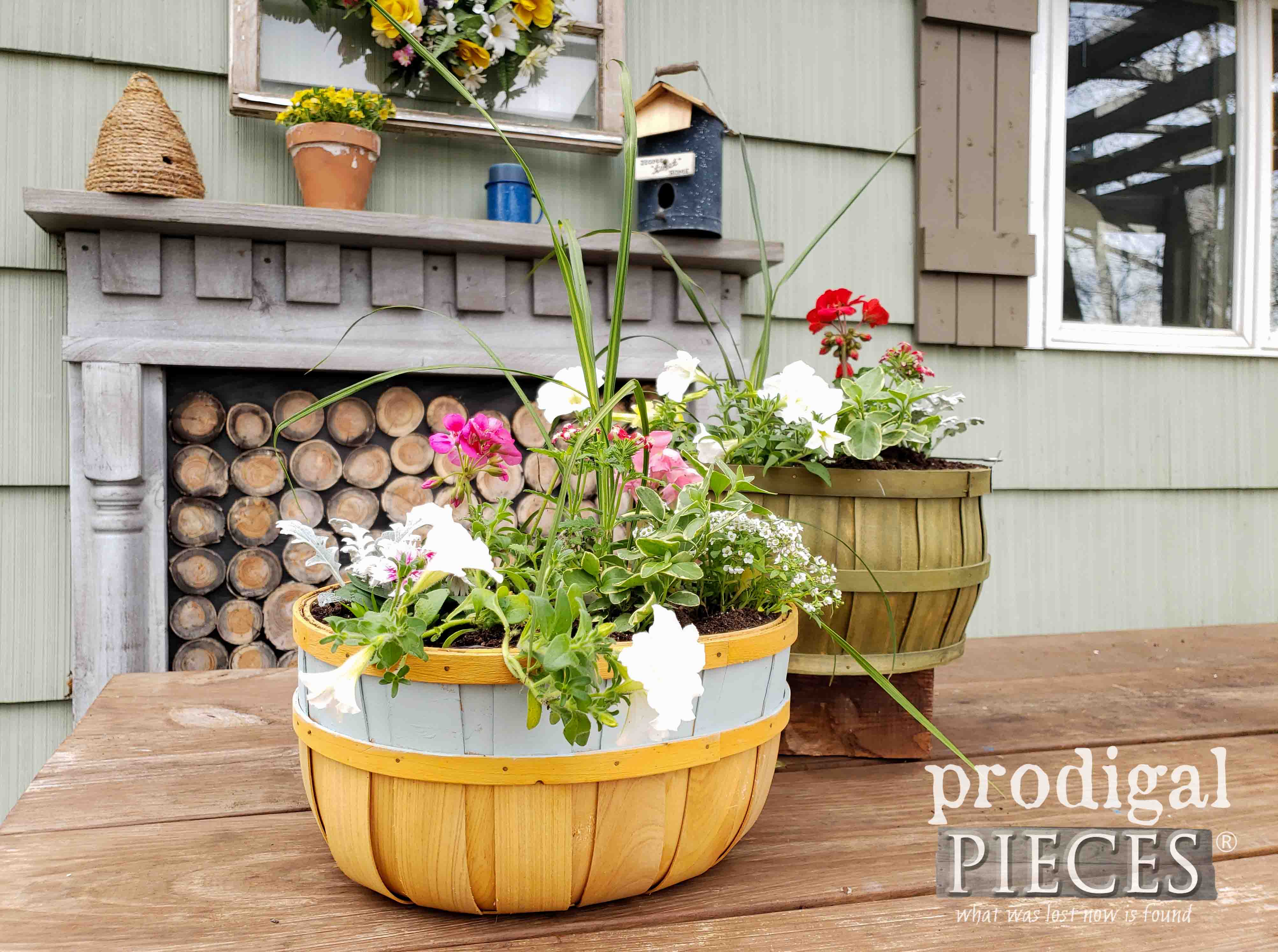 DIY Budget-Friendly Mothers Day Flower Basket Video Tutorial | Get the kids involved and have fun! | Head to prodigalpieces.com #prodigalpieces #diy #flowers #mothersday #giftideas #home #homedecor #garden