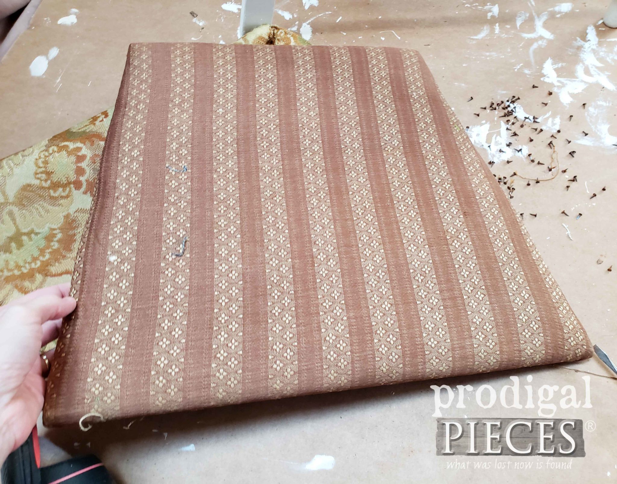 Second Layer of Old Upholstery to be Removed | prodigalpieces.com