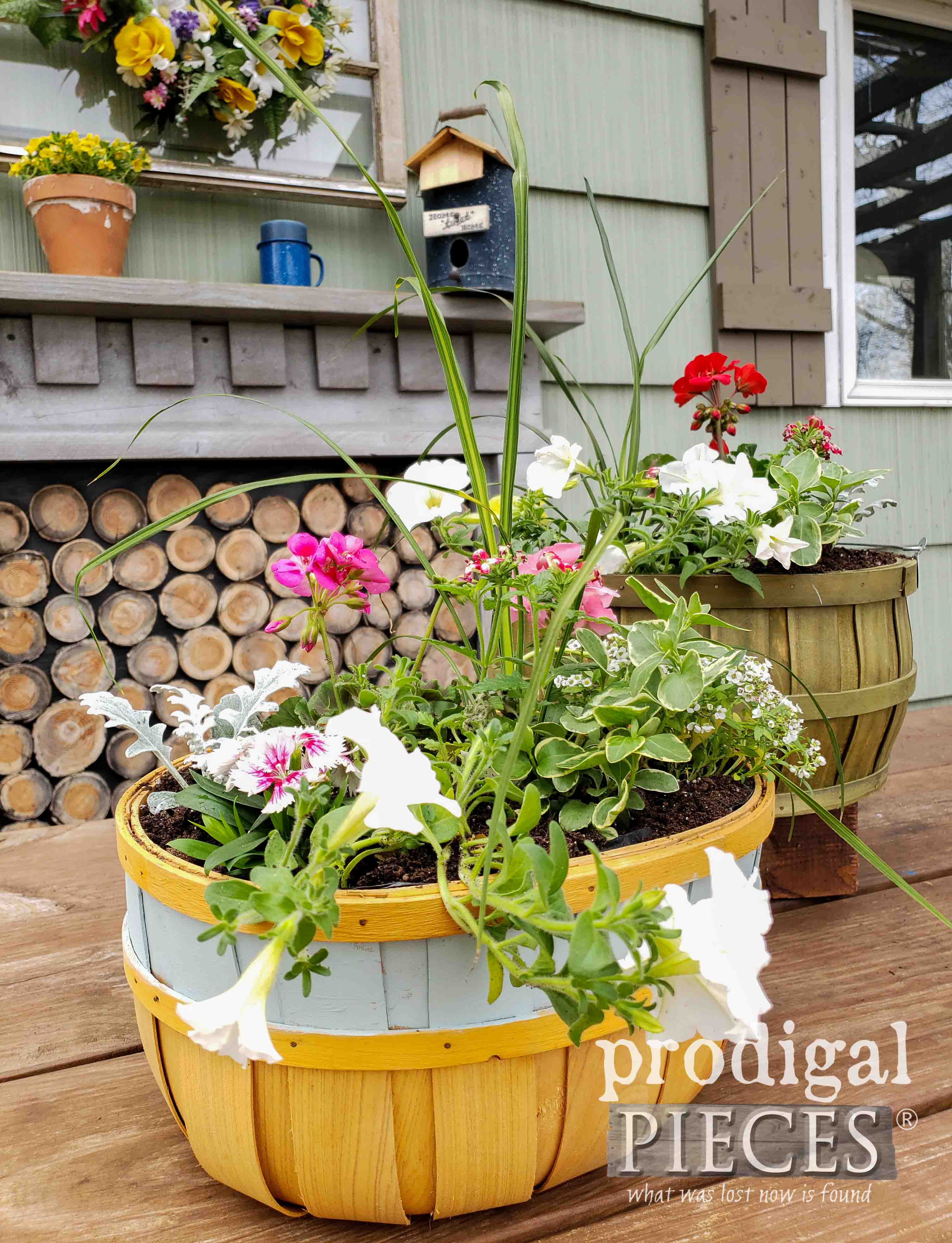Spring Mother's Day Flower Basket DIY Gift Idea with Video Tutorial by Larissa of Prodigal Pieces | proodigalpieces.com #prodigalpieces #diy #home #mothersday #giftideas #flowers #home #garden