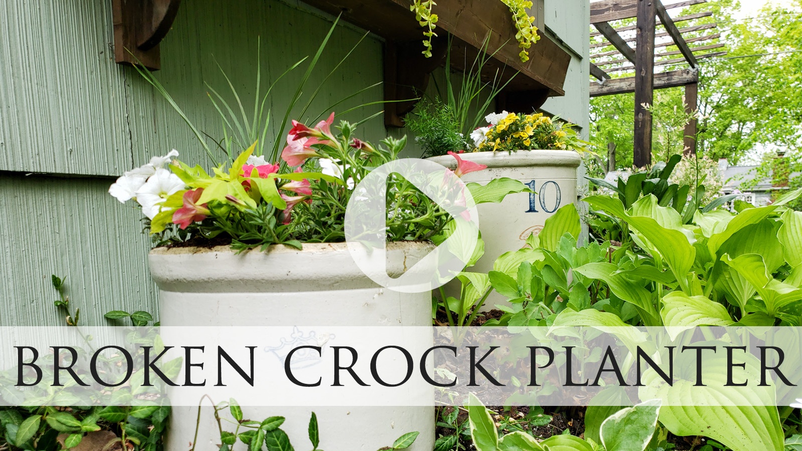 Video Tutorial for a Broken Crock Planter for your Garden Beds by Larissa of Prodigal Pieces | prodigalpieces.com #prodigalpieces