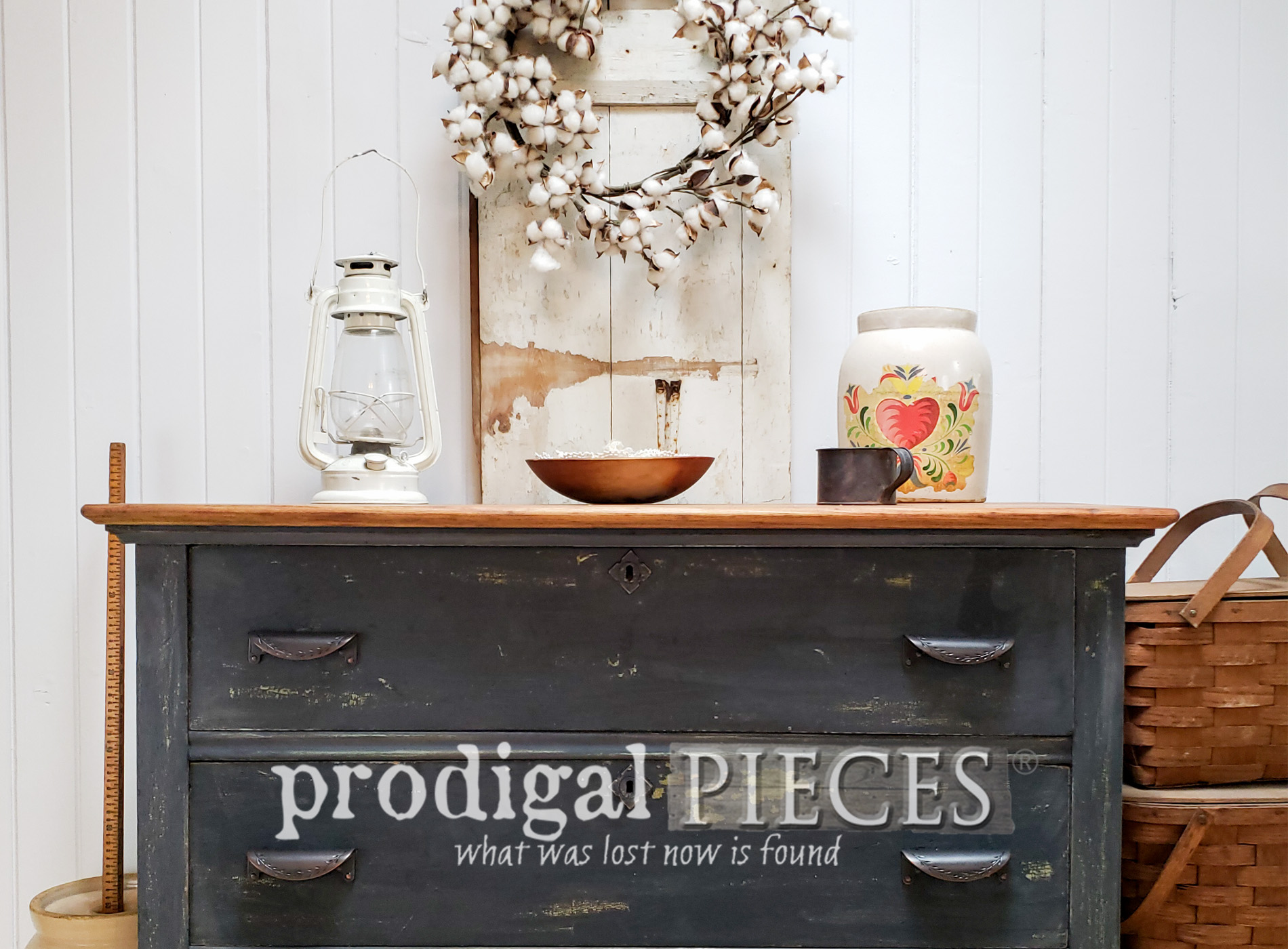Featured Farmhouse Chest of Drawers Found Curbside & Made New by Larissa of Prodigal Pieces | prodigalpieces.com #prodigalpieces #diy #furniture #home #homedecor #farmhouse #vintage