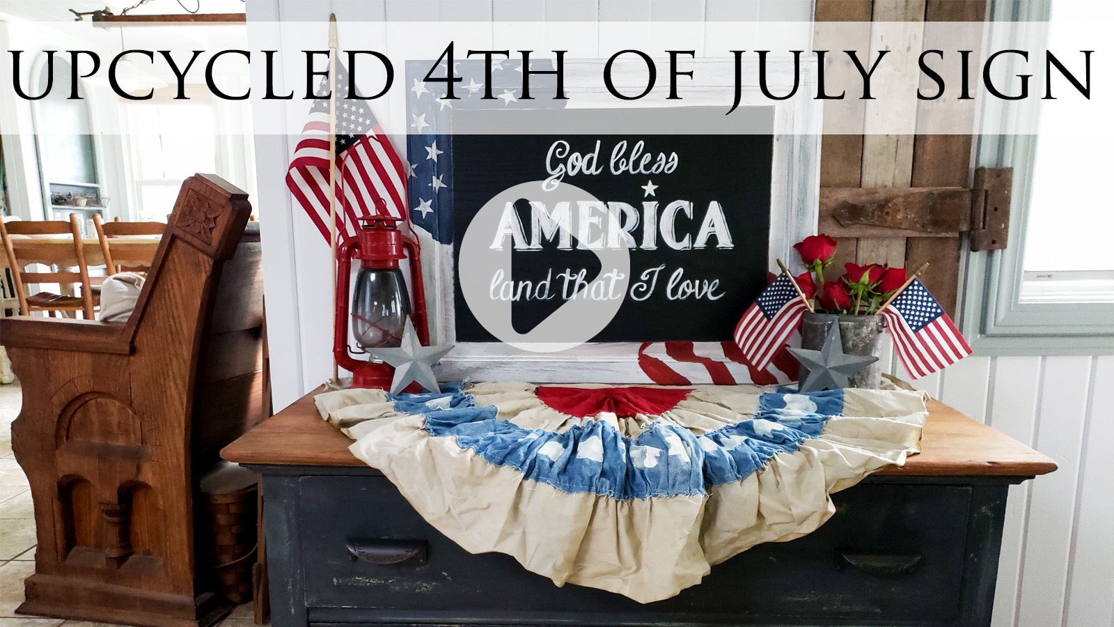 Upcycled 4th of July Sign from a Cupboard Door by Larissa of Prodigal Pieces | prodigalpieces.com #prodigalpieces