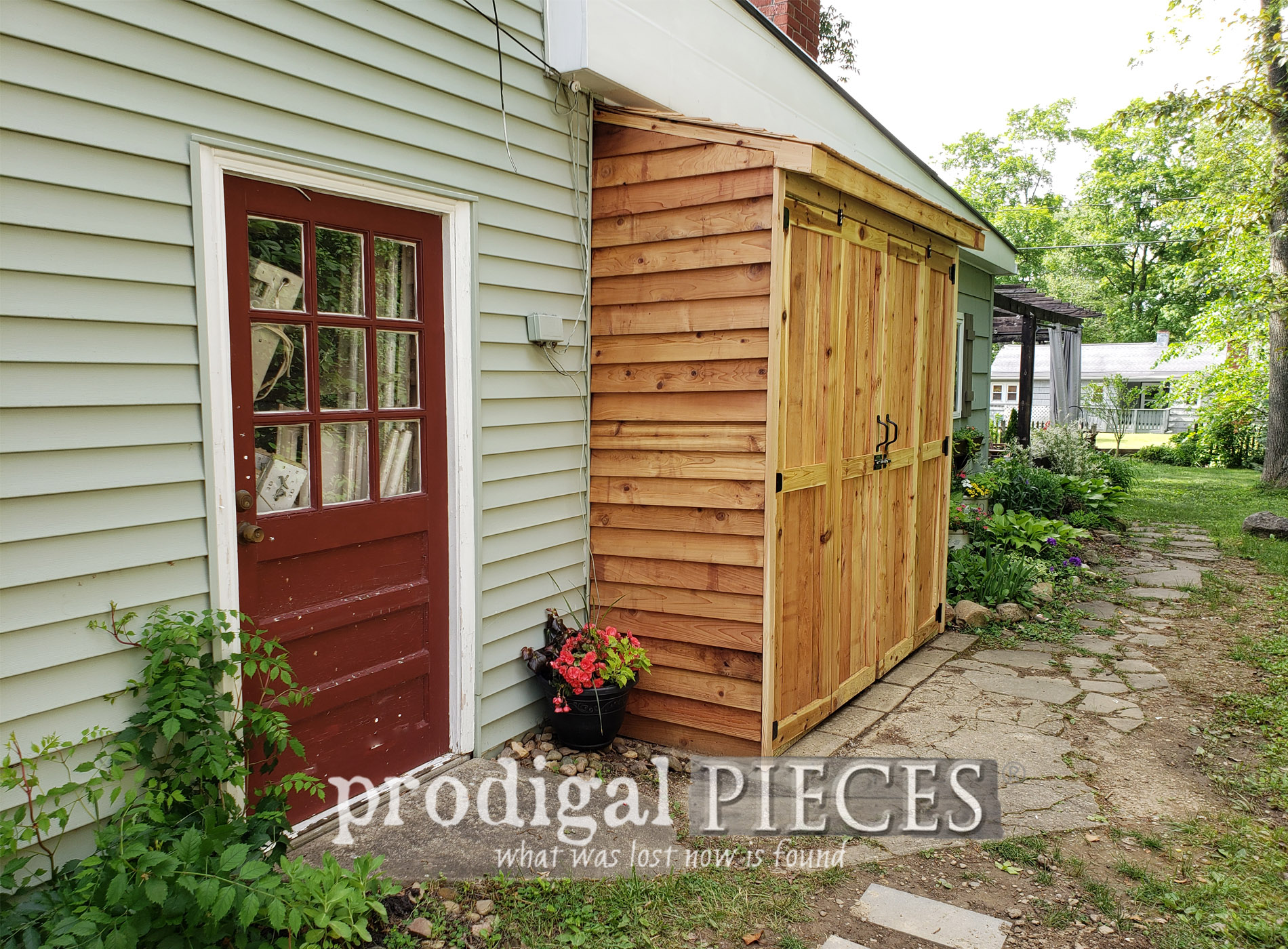 Featured DIY Bike Garden Shed for Outdoor Storage | Plans & Video at Prodigal Pieces | prodigalpieces.com #prodigalpieces #diy #home #storage #outdoor #shed