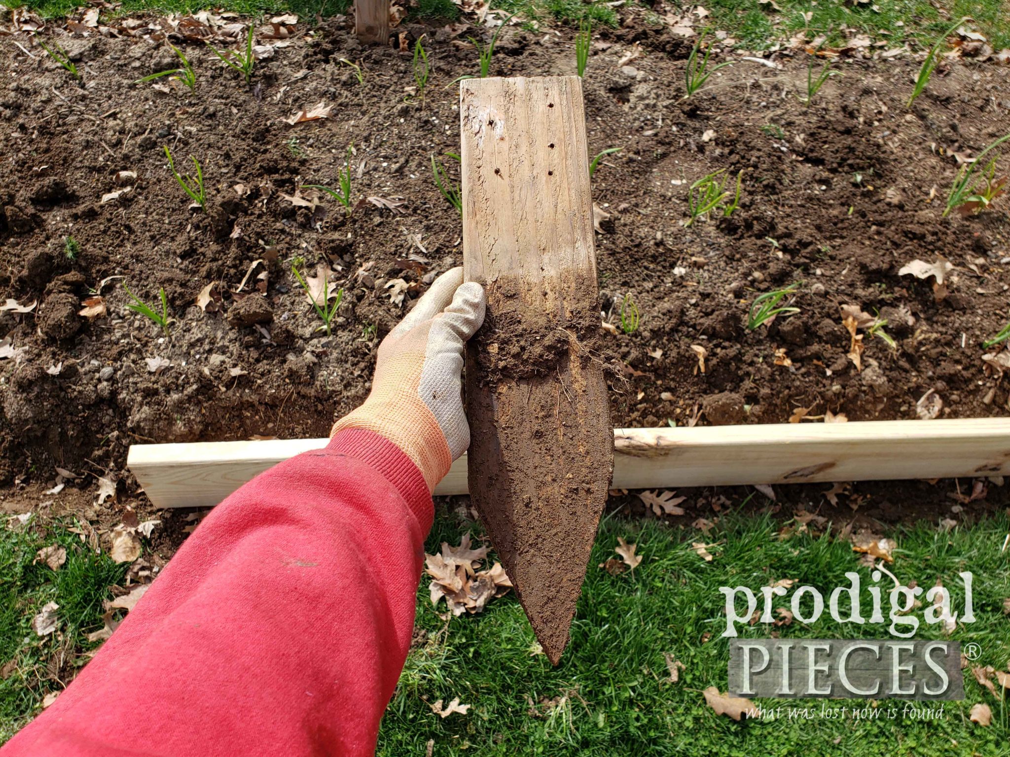 DIY Raised Garden Stake for Support | prodigalpieces.com