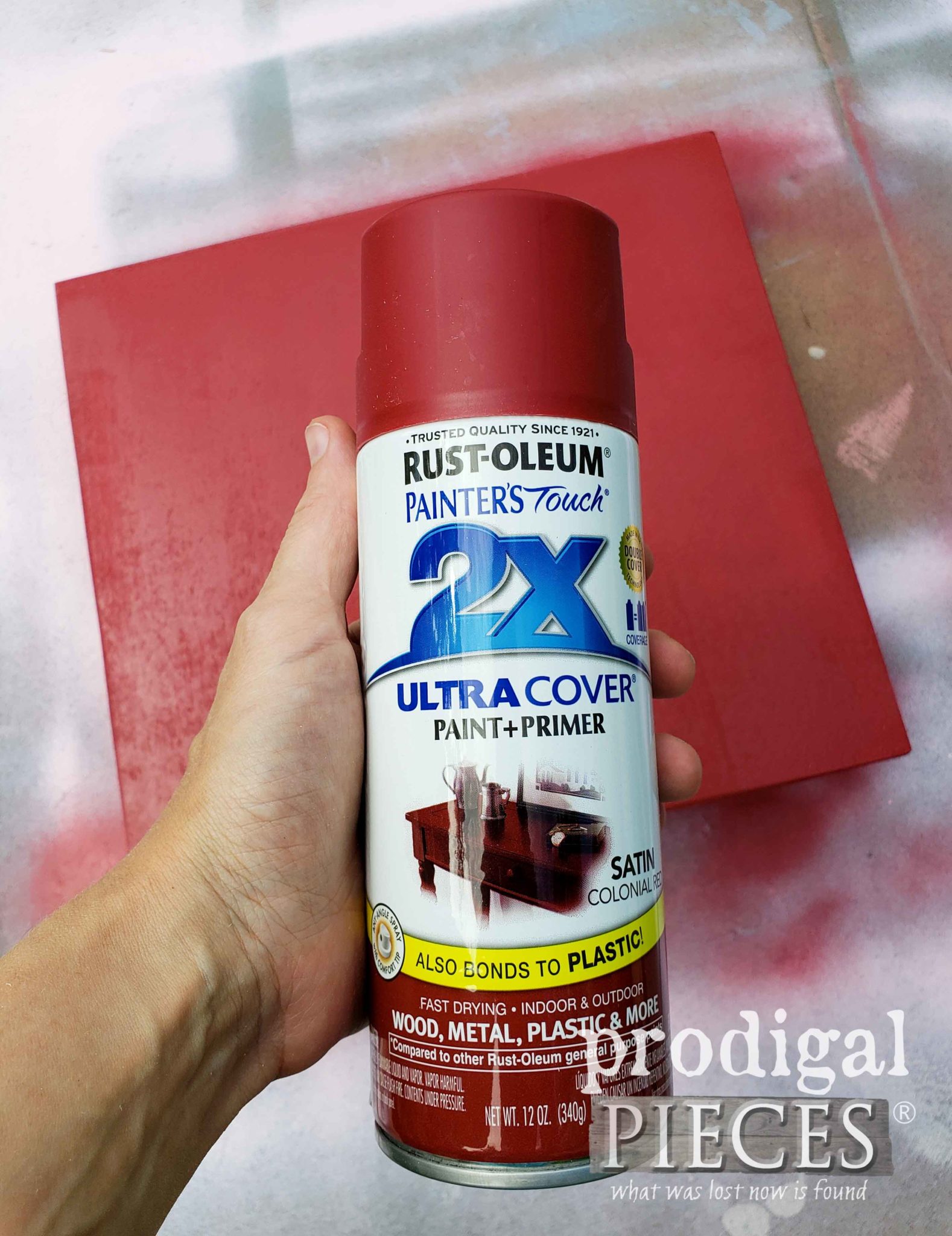 Rustoleum Colonial Red Spray Paint for Upcycled Crates Project by Prodigal Pieces | prodigalpieces.com