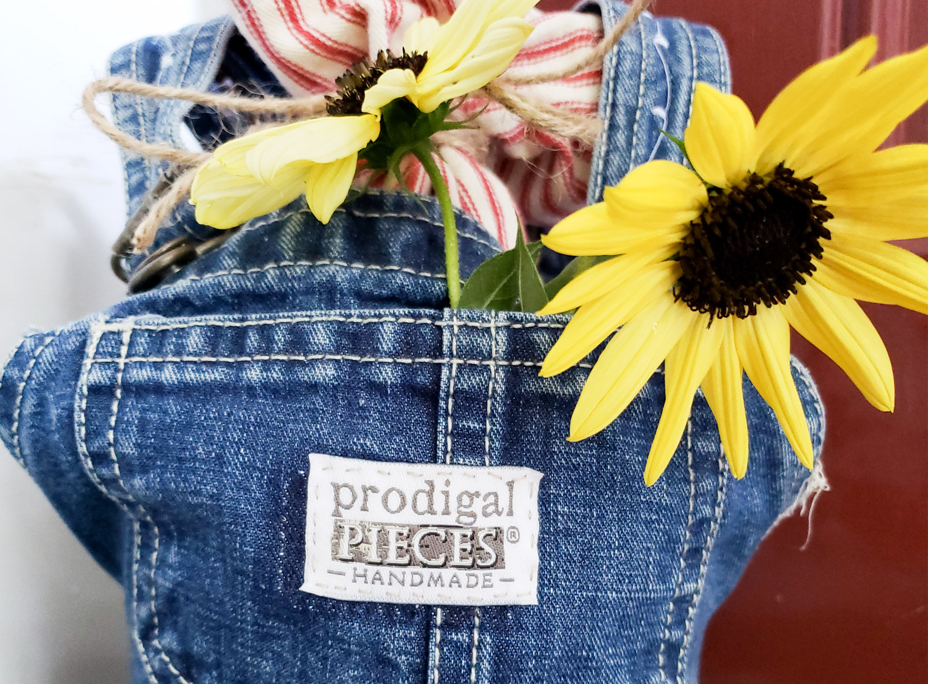 Featured DIY Doorstop from Upcycled Baby Bib Overalls by Larissa of Prodigal Pieces | prodigalpieces.com #prodigalpieces #