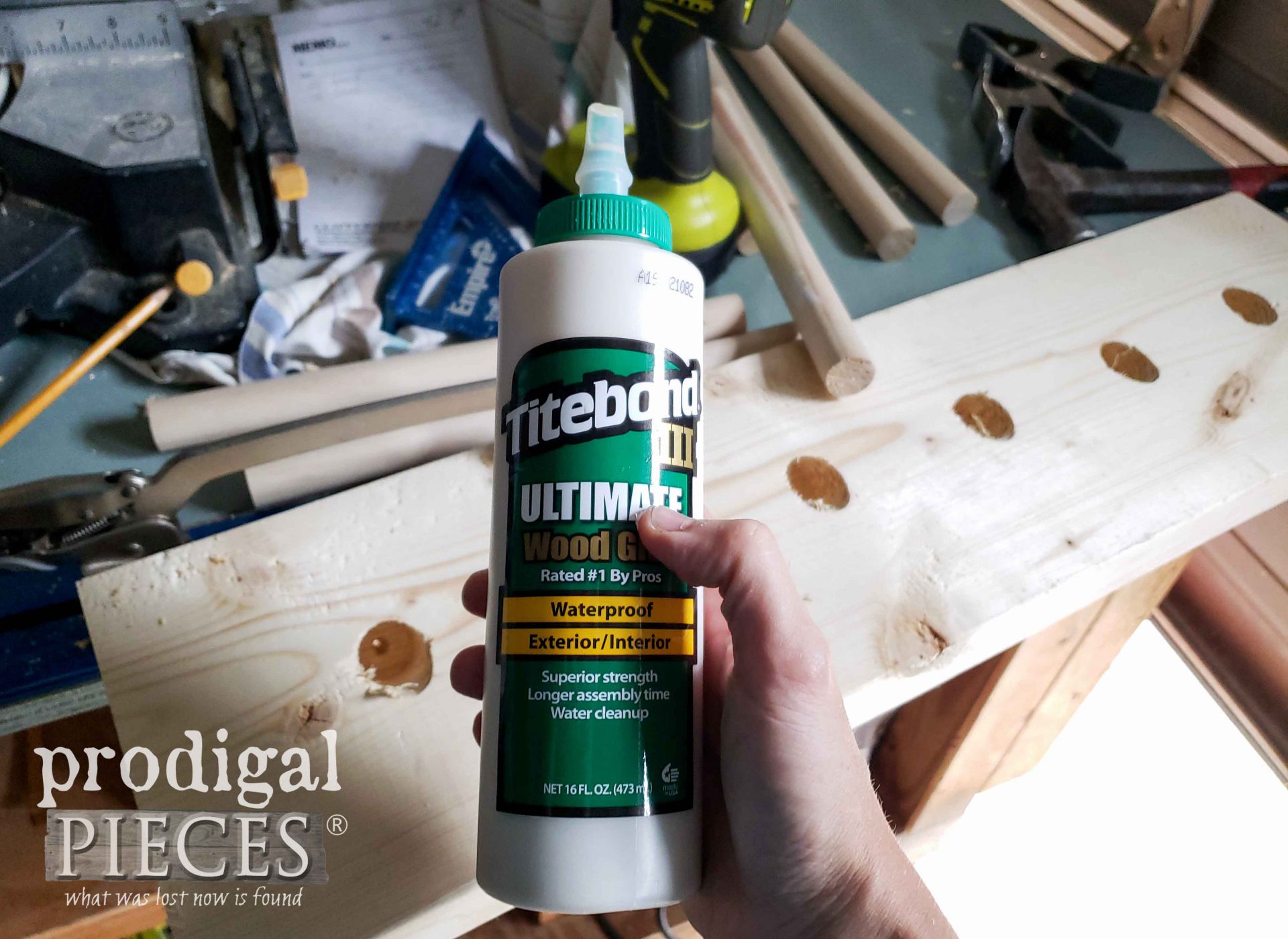 Titebond Wood Glue for DIY Boot Rack by Prodigal Pieces | prodigalpieces.com