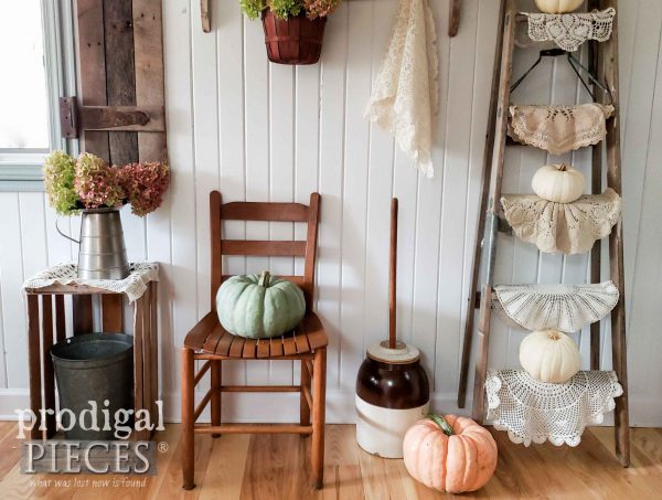 Farmhouse Fall Vignette from Thrifted Finds - Prodigal Pieces