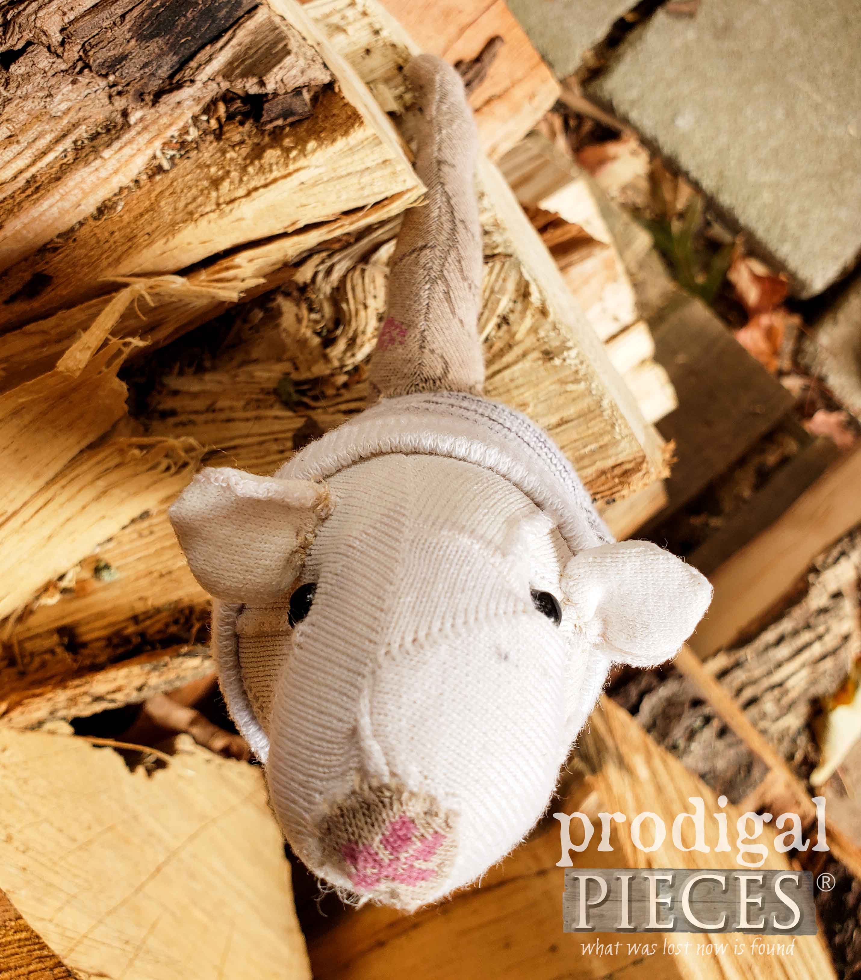 Super Sweet Handmade Sock Mouse by Larissa of Prodigal Pieces | prodigalpieces.com #prodigalpieces #diy #handmade #doll #toy #sewing