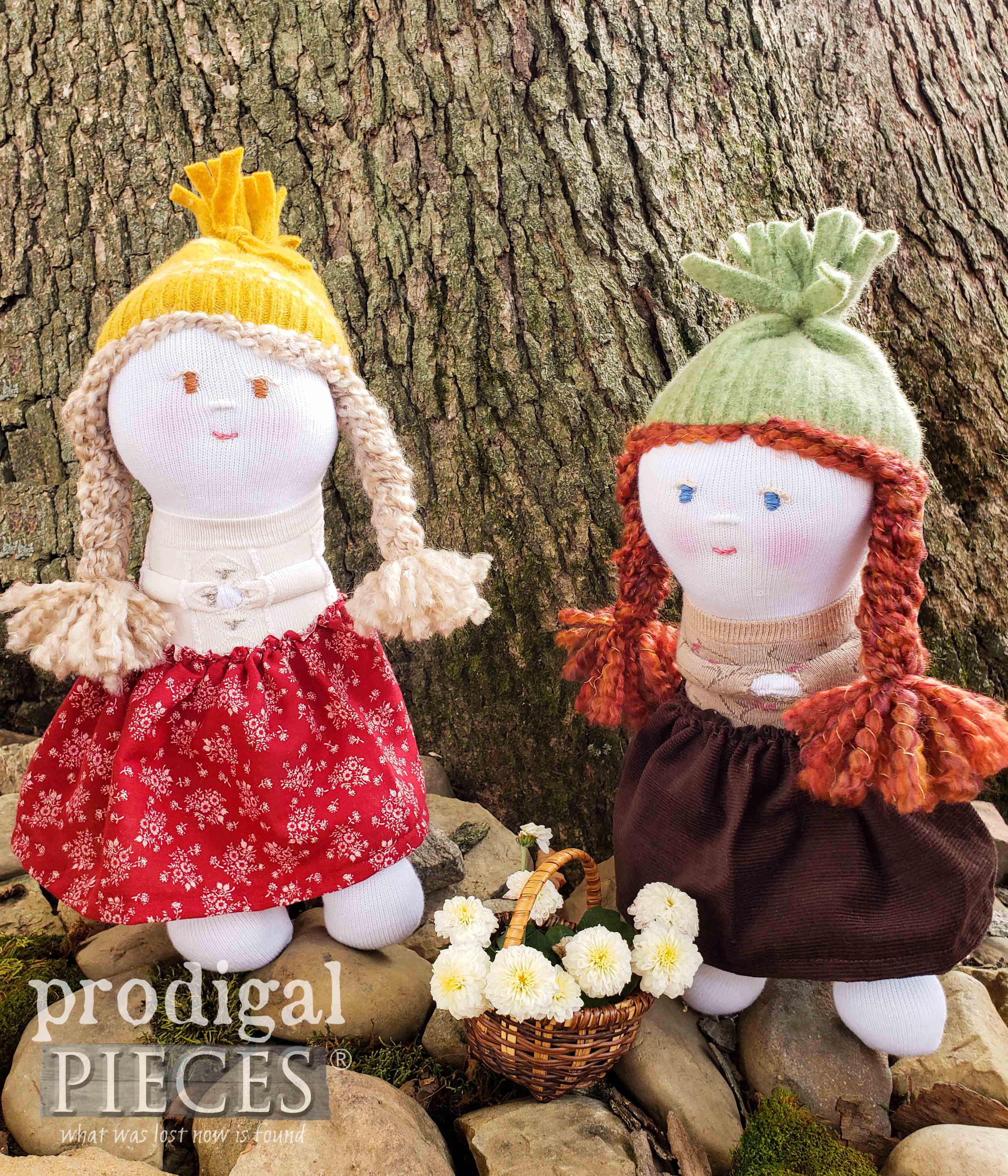 Adorably Cute Handmade Sock Dolls by Larissa of Prodigal Pieces | prodigalpieces.com #prodigalpieces #handmade #upcycled #diy #dolls #toys #gifts #kids