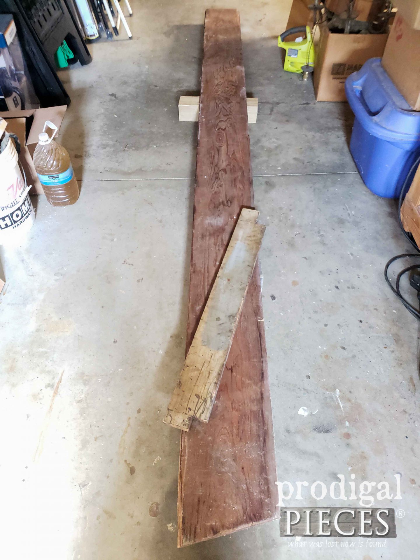 Pile of Reclaimed Wood for Salvage Clock | prodigalpieces.com