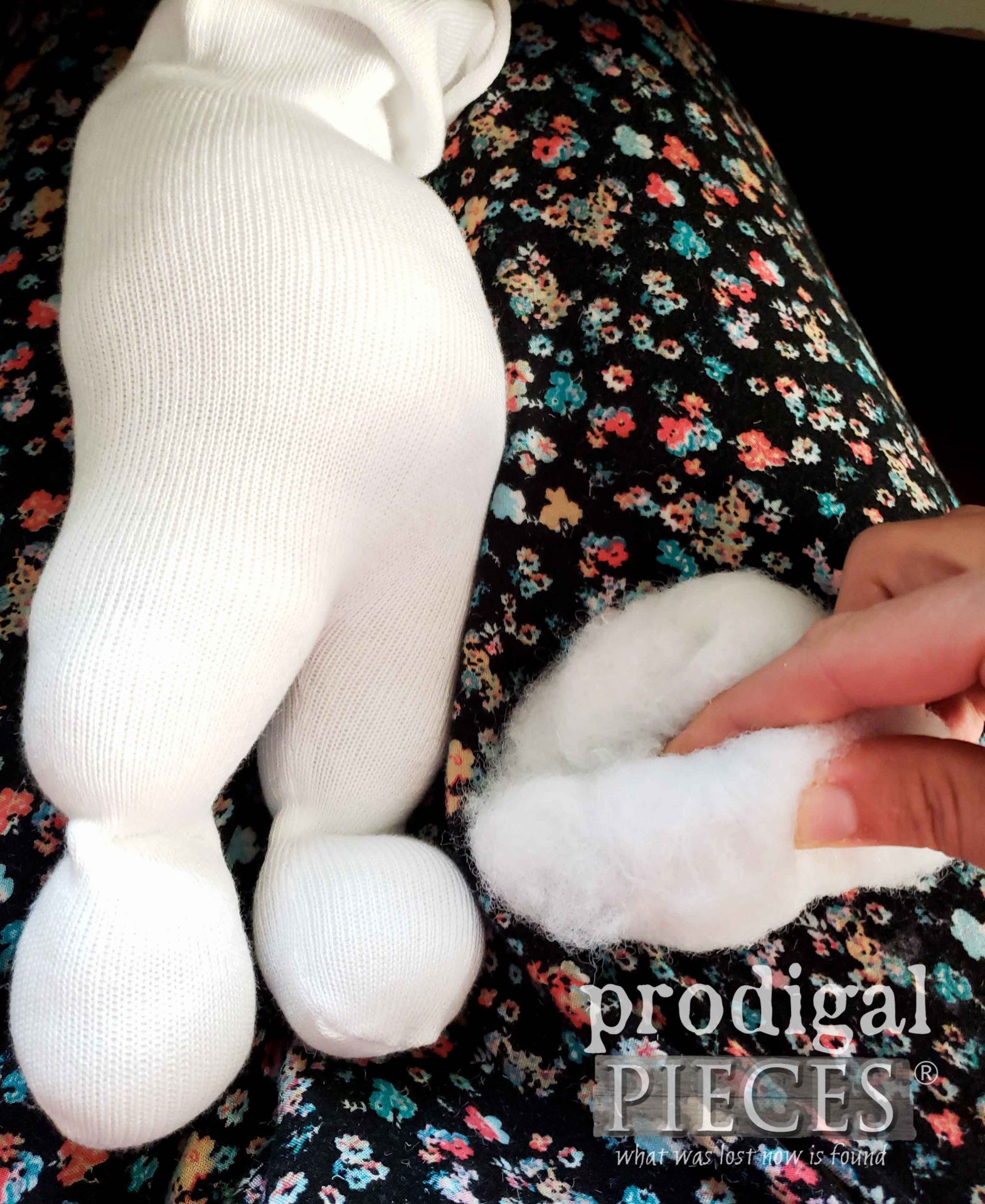 Stuffing Sock Doll Body | prodigalpieces.com