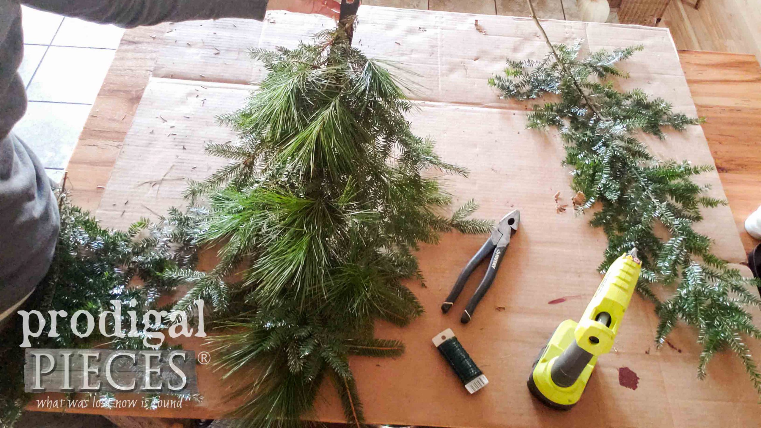 Foraged Greens on DIY Christmas Swag Tutorial by Larissa of Prodigal Pieces | prodigalpieces.com #prodigalpieces