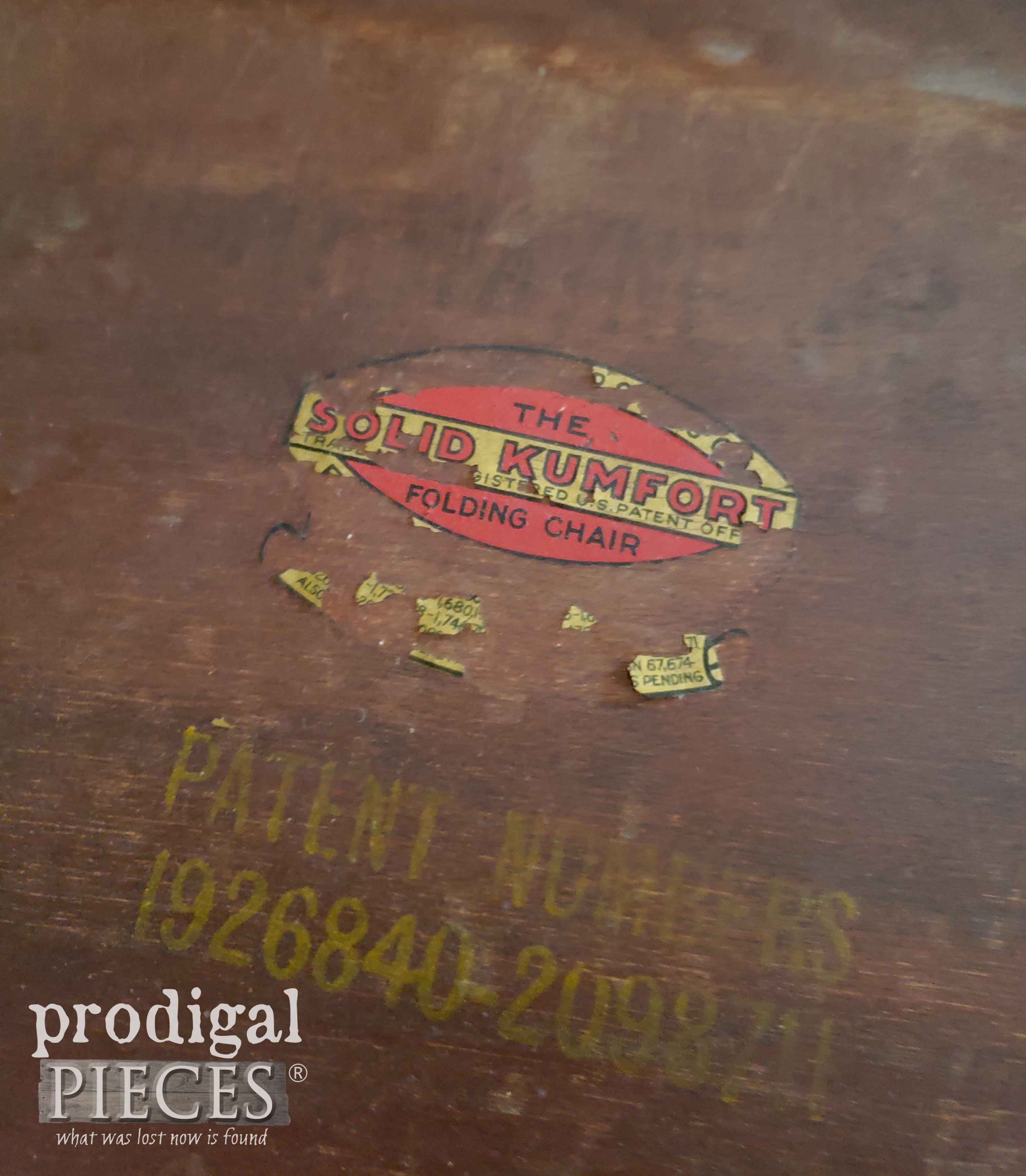 Louis Rastetter & Sons Solid Kumfort Folding Chairs Label | prodigalpieces.com