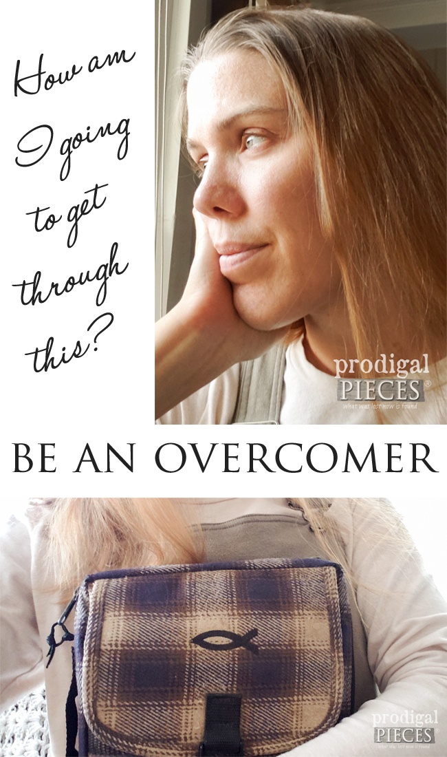 Are you facing trials that are knocking you down? Health, finances, relationships...they can run our lives OR we can proclaim, "I AM AN OVERCOMER". No one has to stand alone. Detail at prodigalpieces.com #prodigalpieces #health #finance #relationships #prodigalpieces #family