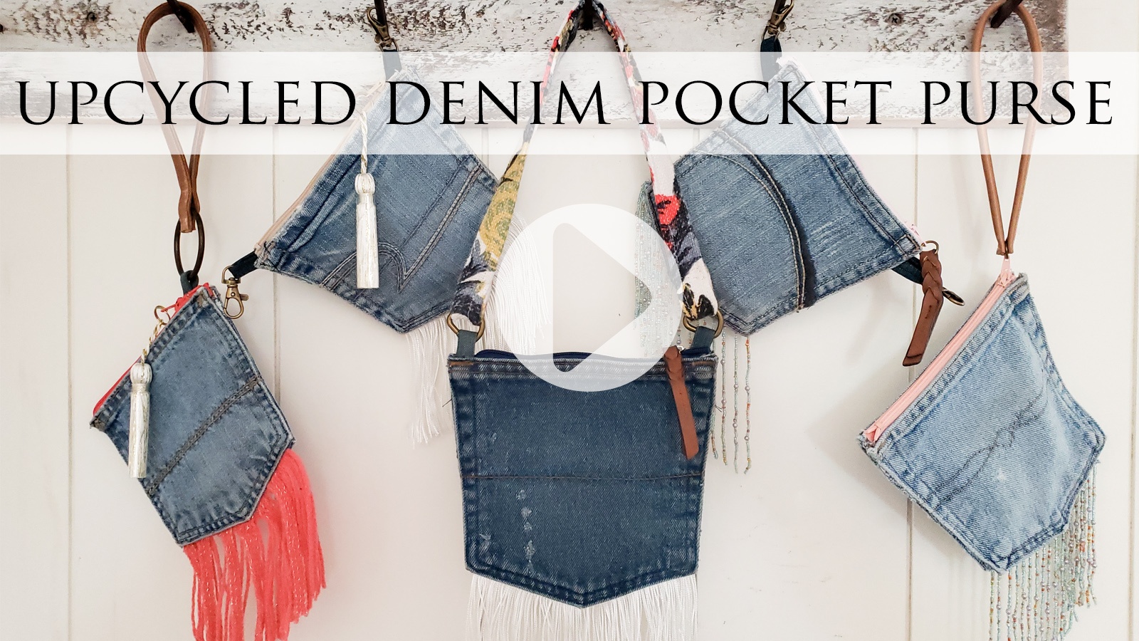 Video Tutorial for Upcycled Denim Pocket Purse by Larissa of Prodigal Pieces | prodigalpieces.com #prodigalpieces