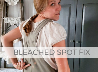 Fix those bleached spots on your clothes with this video tutorial by Larissa of Prodigal Pieces | prodigalpieces.com #prodigalpieces