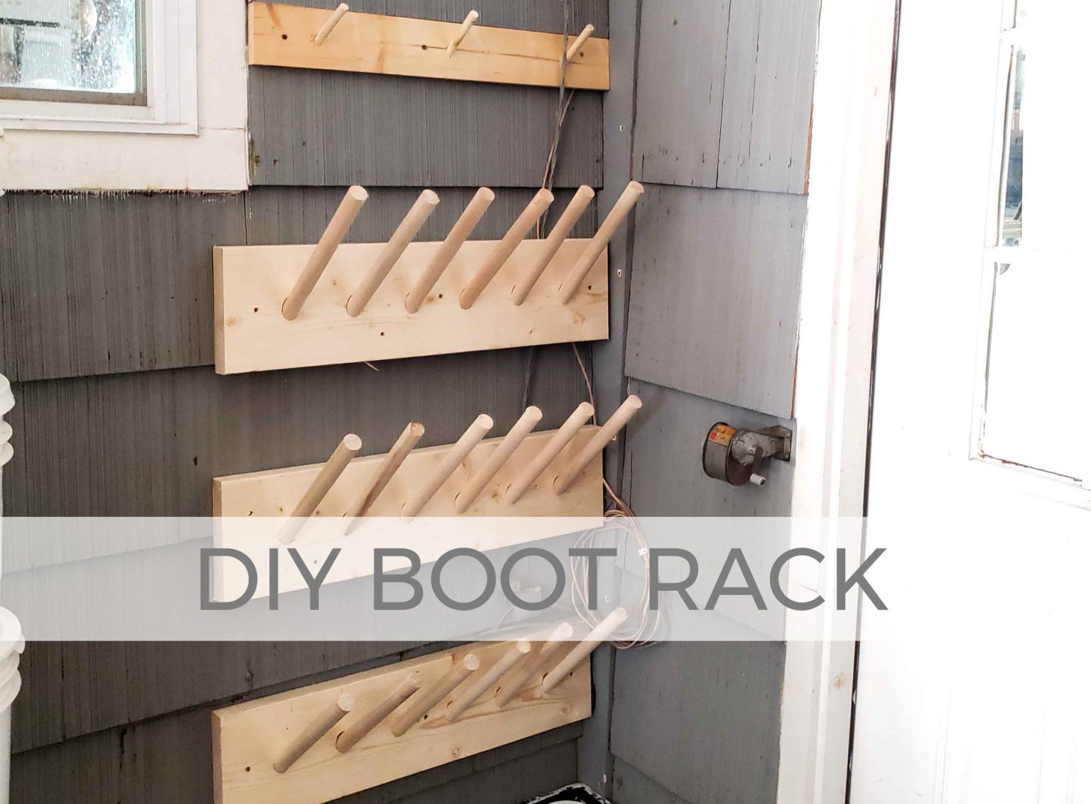 DIY Boot Rack for Garage, Closet, and Barn Storage by Larissa of Prodigal Pieces | prodigalpieces.com