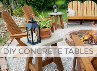 Build these DIY Concrete tables for indoor or outdoor decor by Larissa of Prodigal Pieces | prodigalpieces.com #prodigalpieces