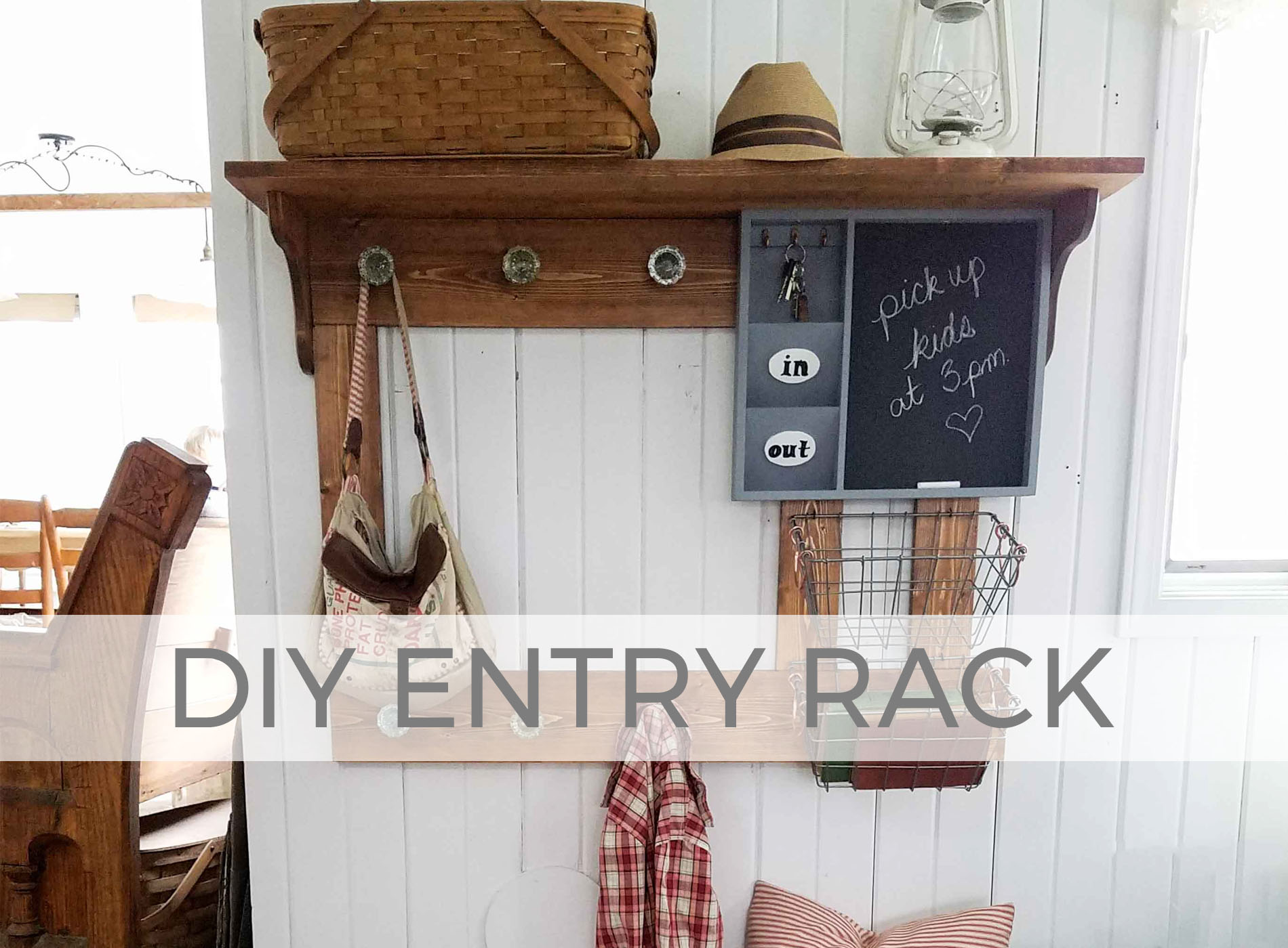 Create function and fun with this DIY Entry Coat Rack with Free Build Plans by Larissa of Prodigal Pieces | prodigalpieces.com #prodigalpieces