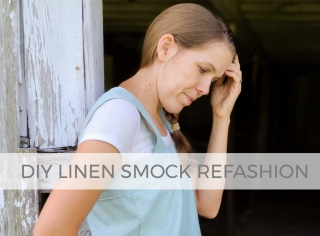 DIY Linen Smock from Refashioned Pants by Larissa of Prodigal Pieces | prodigalpieces.com