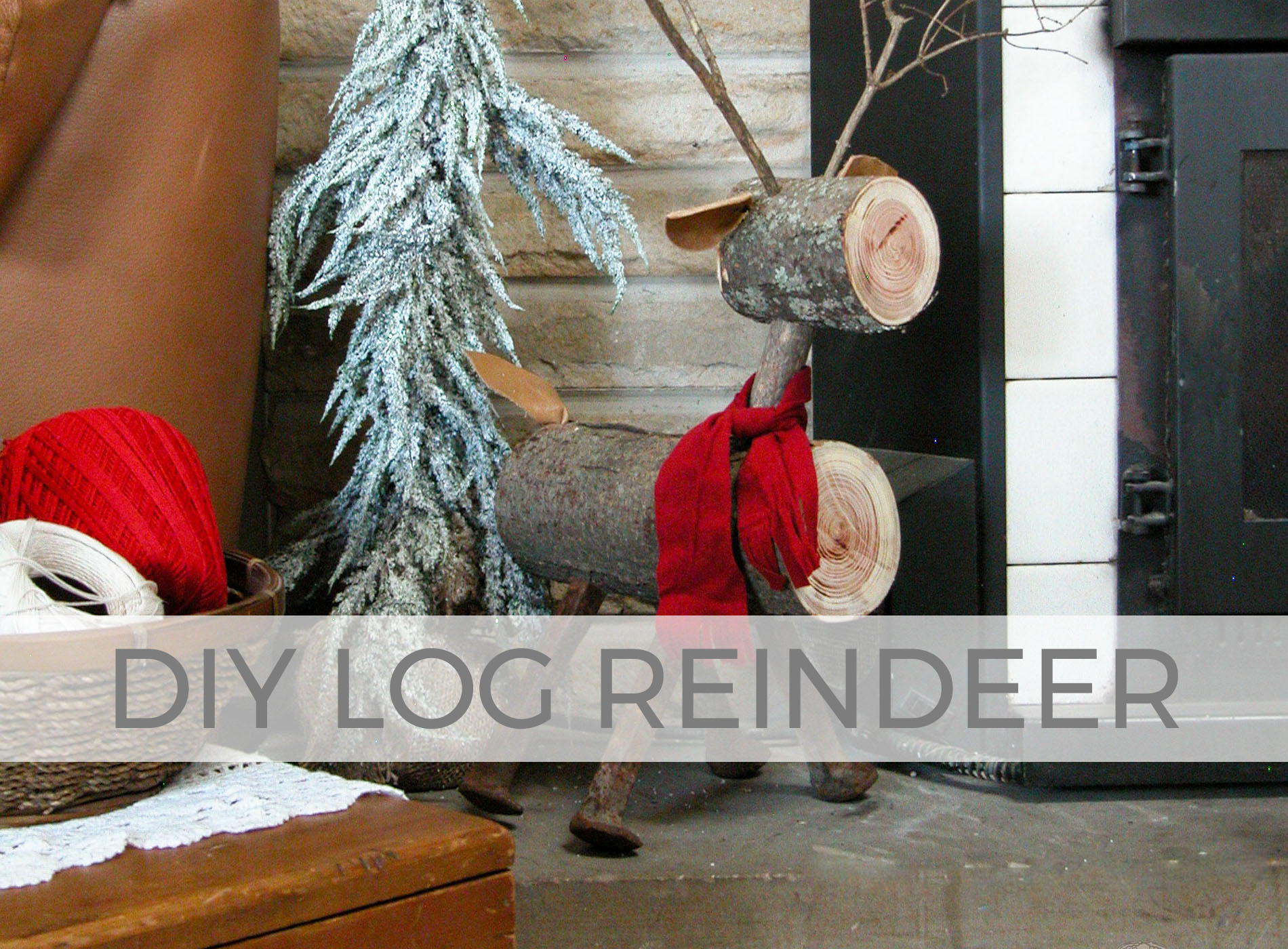 Cute and whimsical DIY log reindeer tutorial by Larissa of Prodigal Pieces | prodigalpieces.com #prodigalpieces