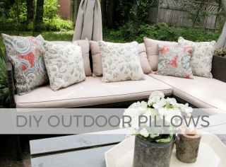 Whip up these easy and affordable DIY outdoor pillows with Larissa of Prodigal Pieces | prodigalpieces.com #prodigalpieces