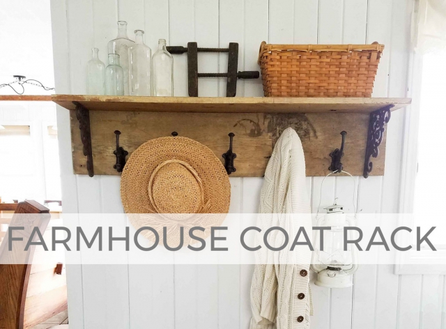 Build a farmhouse coat rack with this tutorial by Larissa of Prodigal Pieces | prodigalpieces.com #prodigalpieces