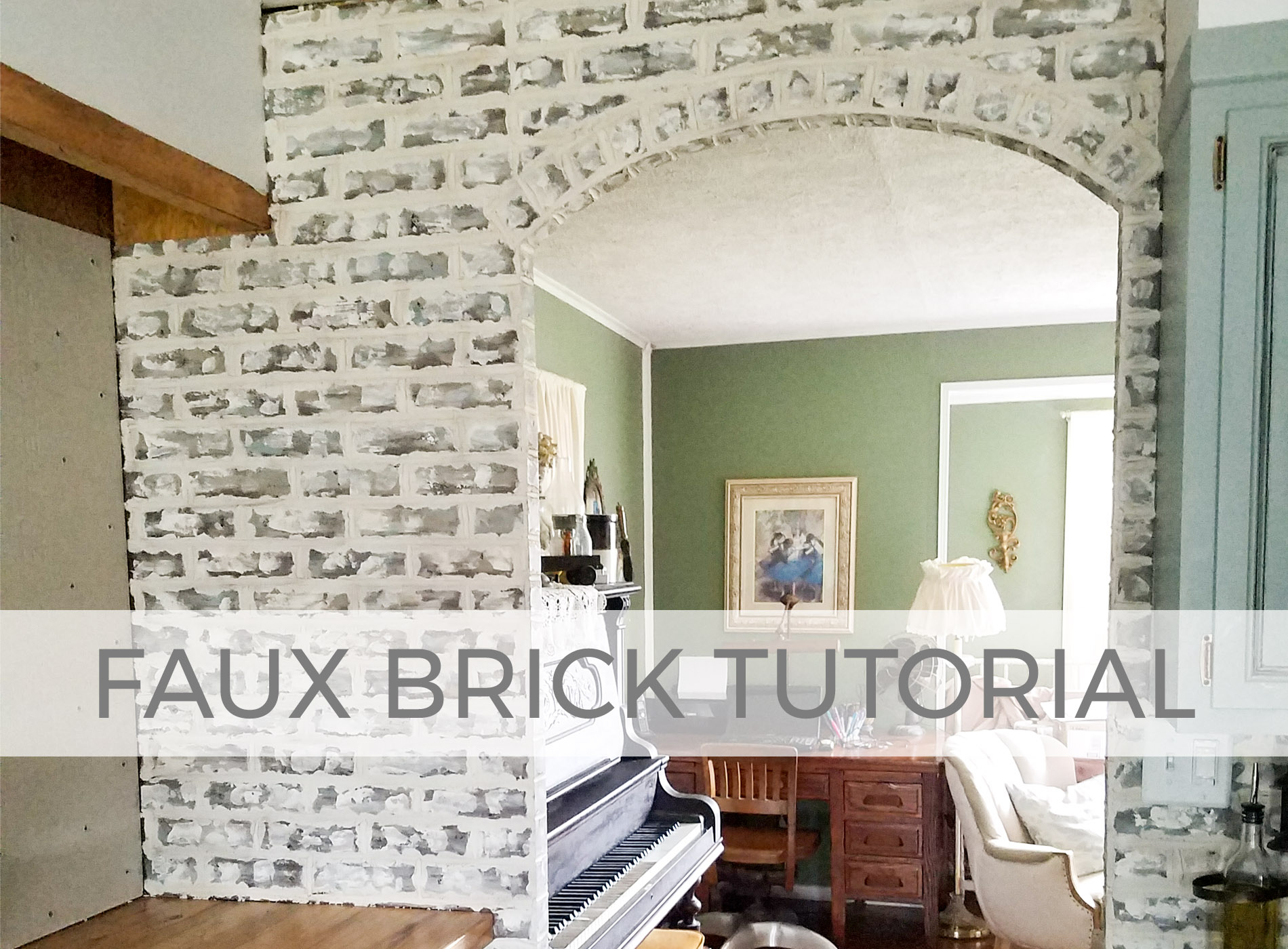 Love the look of brick? You can create it with this faux brick video tutorial by Larissa of Prodigal Pieces | prodigalpieces.com #prodigalpieces