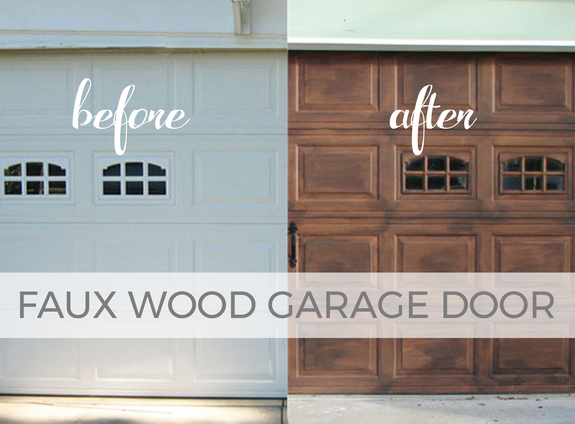DIY Faux Wood Garage Door Tutorial by Larissa of Prodigal Pieces | prodigalpieces.com #prodigalpieces