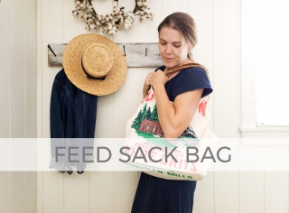 Farmhouse Style Upcycled Feed Sack Bag by Larissa of Prodigal Pieces | prodigalpieces.com #prodigalpieces