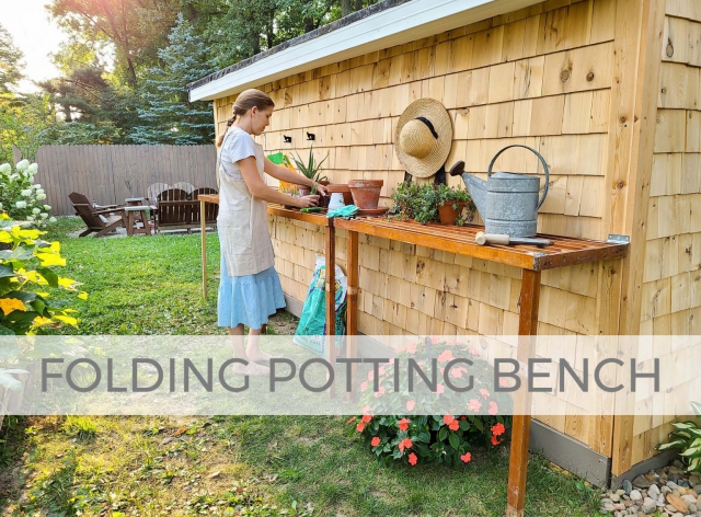 DIY Folding Potting Bench with Design Plans by Prodigal Pieces | prodigalpieces.com