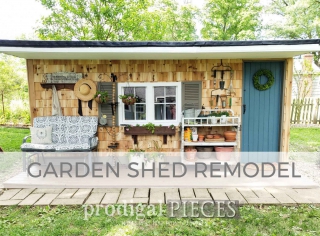 Gorgeous shabby to dreamy garden shed remodel by Prodigal Pieces | prodigalpieces.com