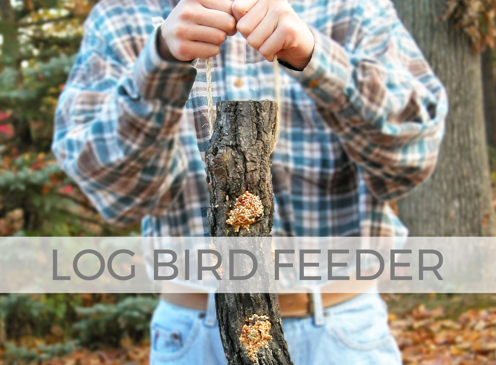 Take care of our feathered friends with this DIY Log Bird Feeder by Larissa of Prodigal Pieces | prodigalpieces.com #prodigalpieces
