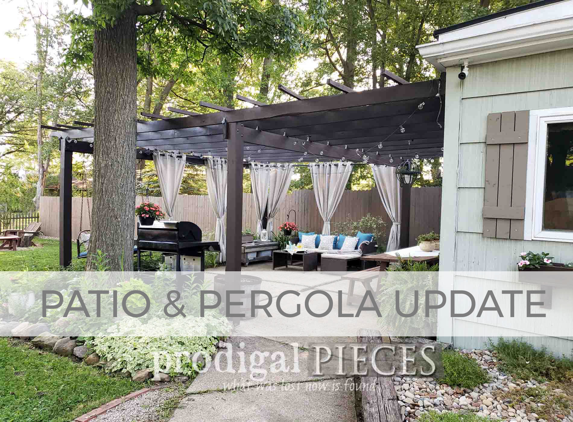DIY Patio & Pergola Update by Prodigal Pieces | prodigalpieces.com