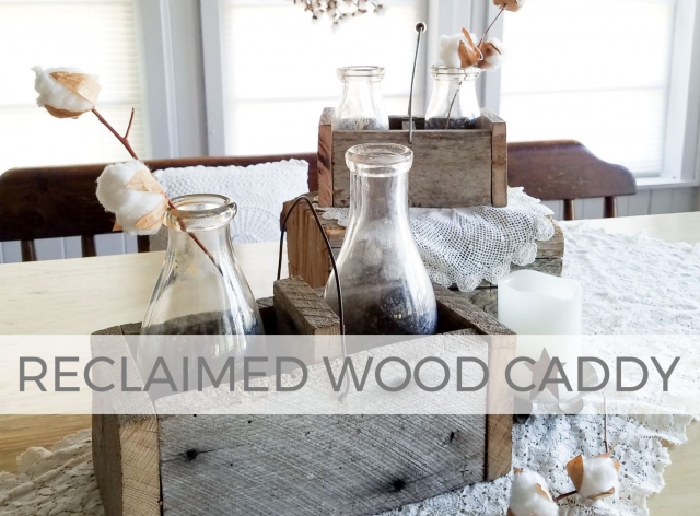 Build a reclaimed wood caddy with this tutorial by Larissa of Prodigal Pieces | prodigalpieces.com #prodigalpieces