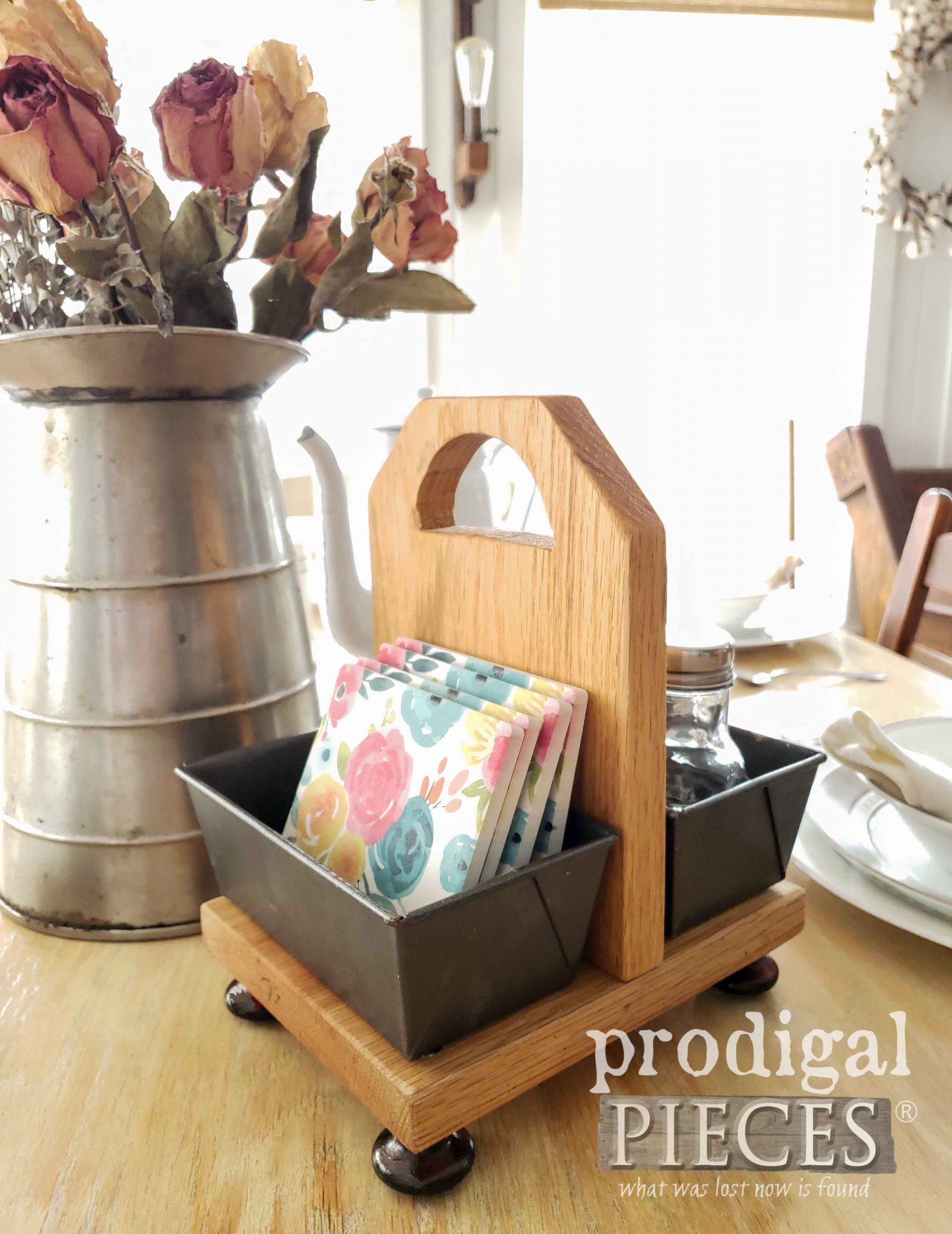 Repurposed Kitchen Caddy made by Larissa of Prodigal Pieces | prodigalpieces.com #prodigalpieces #farmhouse #home #homedecor #diy