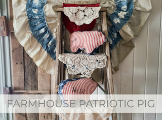 Showcase of Farmhouse Patriotic Pig Tutorial by Larissa of Prodigal Pieces | prodigalpieces.com #prodigalpieces
