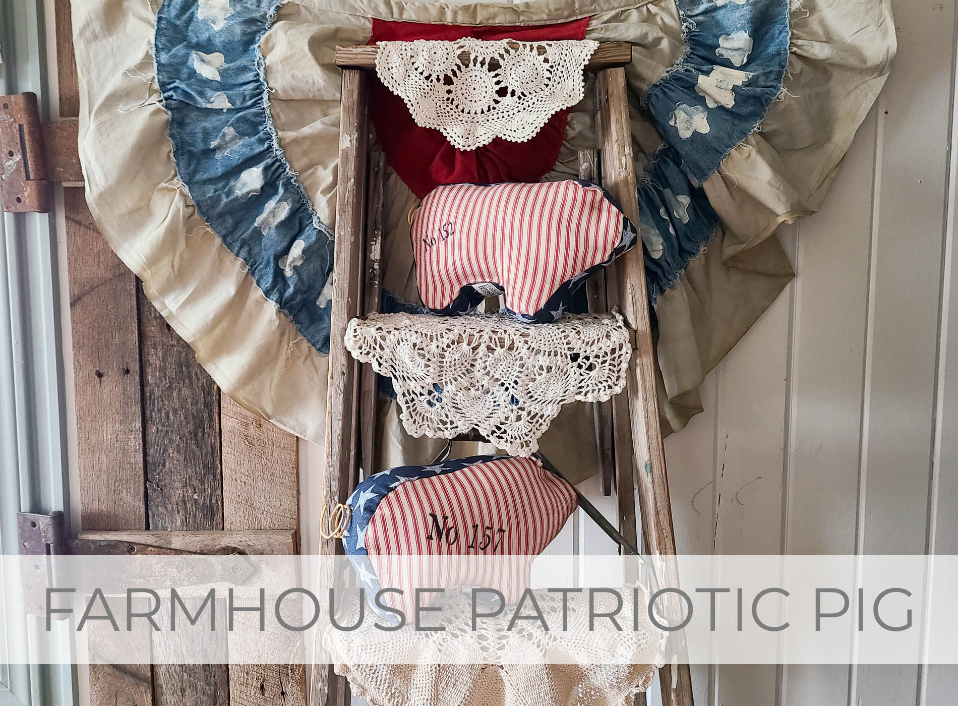 Showcase of Farmhouse Patriotic Pig Tutorial by Larissa of Prodigal Pieces | prodigalpieces.com #prodigalpieces