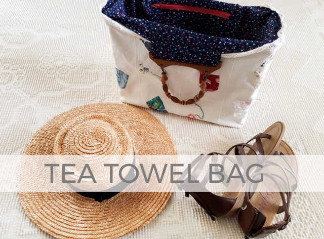 Upcycled Tea Towel Turned Bag by Larissa of Prodigal Pieces | prodigalpieces.com #prodigalpieces