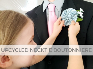 Upcycled Necktie Boutonniere Video Tutorial by Larissa of Prodigal Pieces | prodigalpieces.com #prodigalpieces