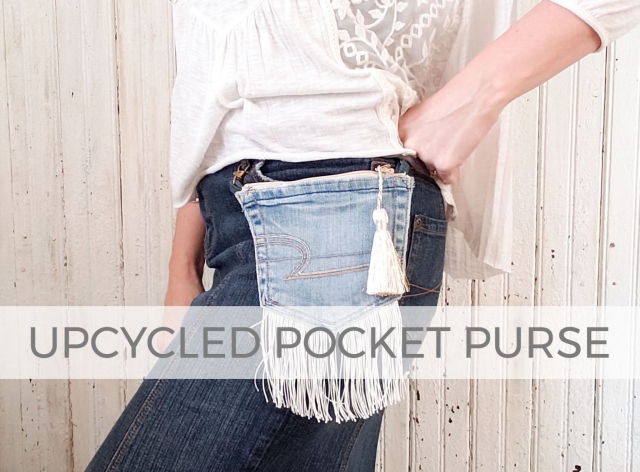 Create a denim upcycled pocket purse with video tutorial by Larissa of Prodigal Pieces | prodigalpieces.com #prodigalpieces