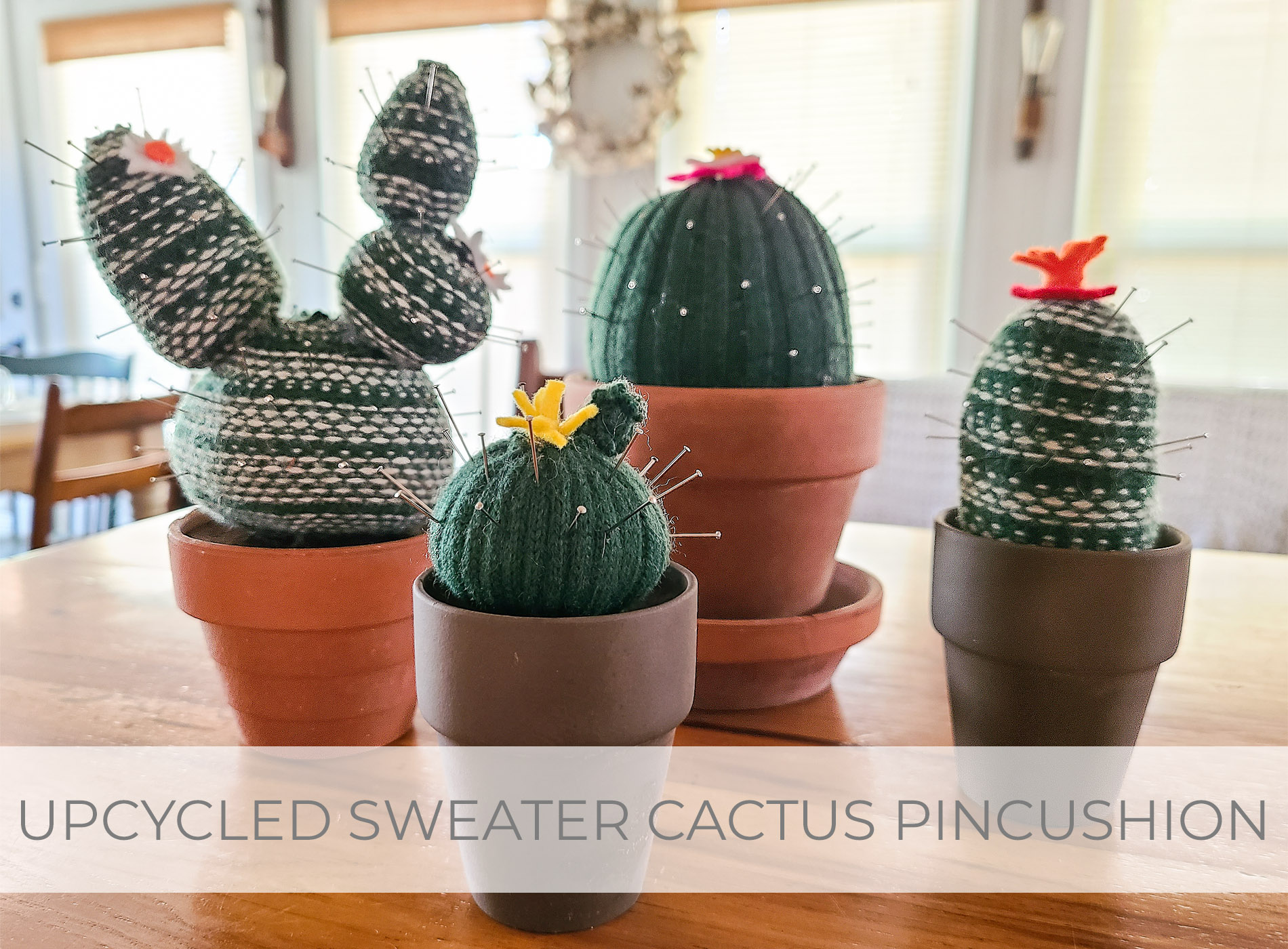 Upcycled Sweater Cactus Pincushion Tutorial by Larissa of Prodigal Pieces | prodigalpieces.com #prodigalpieces