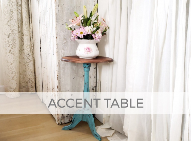 Vintage Accent Table in Aqua by Prodigal Pieces | prodigalpieces.com