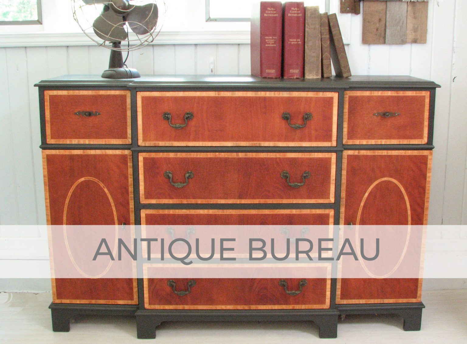 Antique Bureau Makeover by Livin' Real with Larissa | livinrealwithlarissa.com